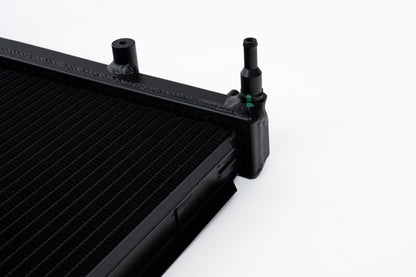 CSF 08-15 Subaru Impreza WRX/STI 1-Row 31mm High-Performance Aluminum Radiator - Black 7094B 7094B Photo - Close Up