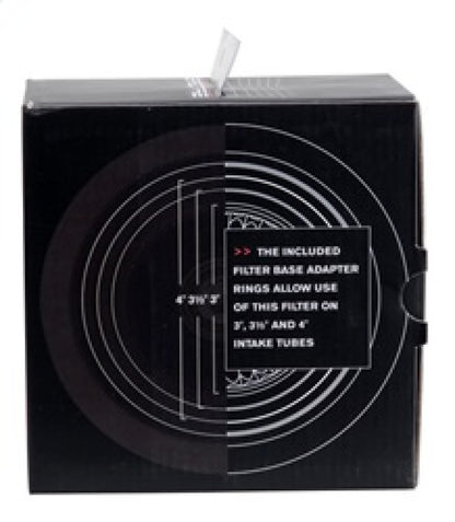 Spectre Adjustable Conical Air Filter 2-1/2in. Tall (Fits 3in. / 3-1/2in. / 4in. Tubes) - Black 8161 8161 Photo - in package