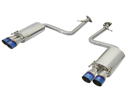aFe Takeda 2in Stainless Steel Axle-Back Exhaust Sys w/Polished Blue Tips 49-36037-L Photo - Primary