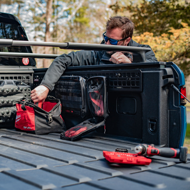 BuiltRight Industries 2022+ Rivian R1T Bedside Rack System - Bedside Molle 1 Panel 102712 102712 Photo - Mounted
