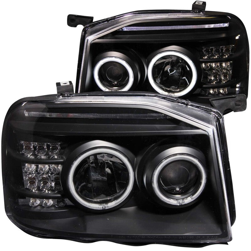 Anzo 2001-2004 Nissan Frontier Projector Headlights w/ Halo Black (CCFL) 111172 Photo - Primary