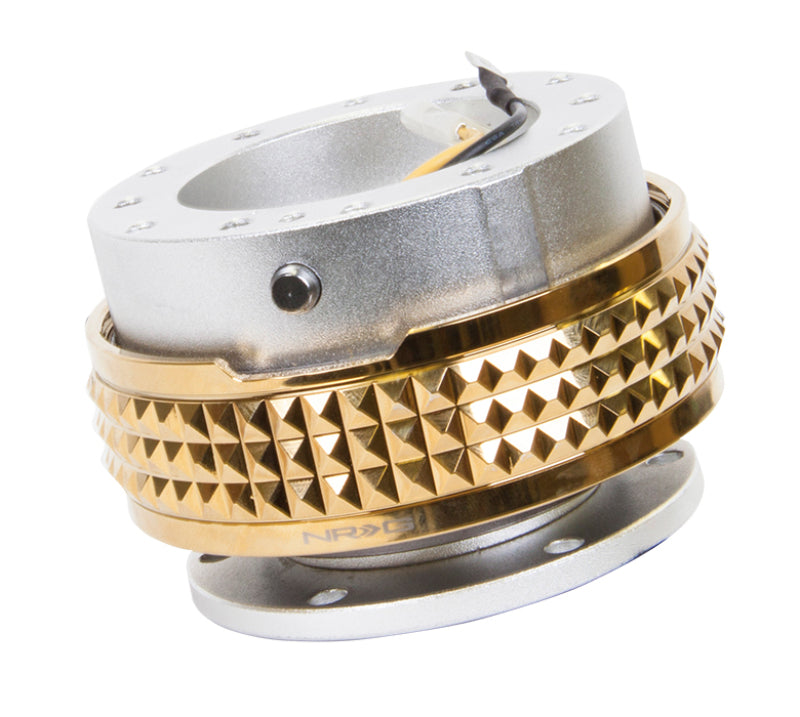 NRG Quick Release Kit - Pyramid Edition - Silver Body / Chrome Gold Pyramid Ring SRK-210SL/CG SRK-210SL/CG Photo - Primary