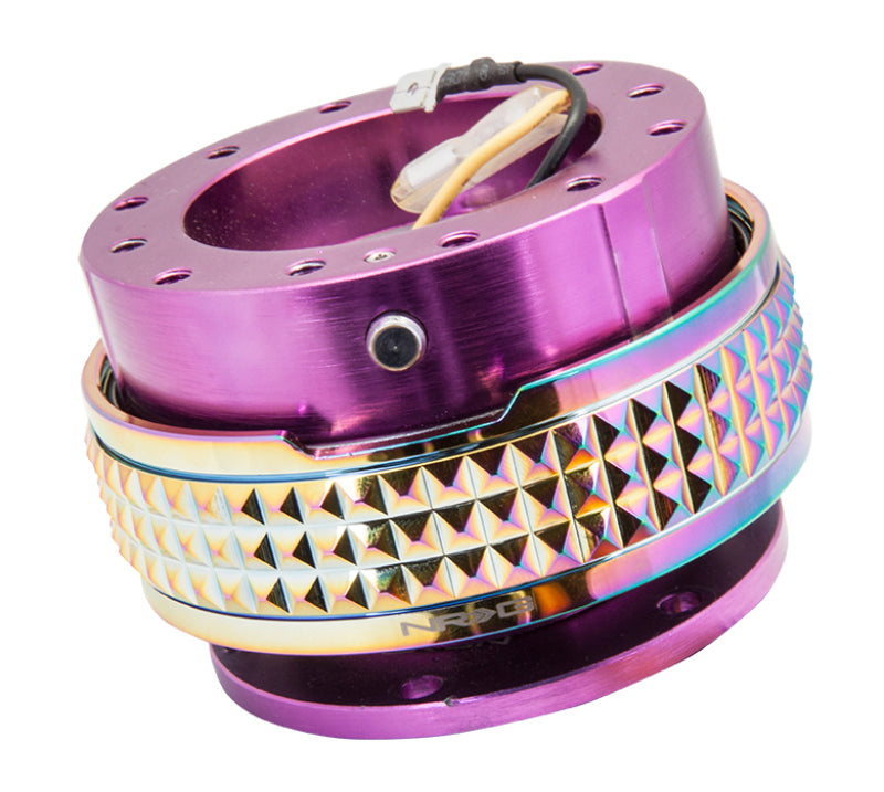 NRG Quick Release Kit - Purple Body / Neochrome Pyramid Ring SRK-210PP/MC Photo - Primary