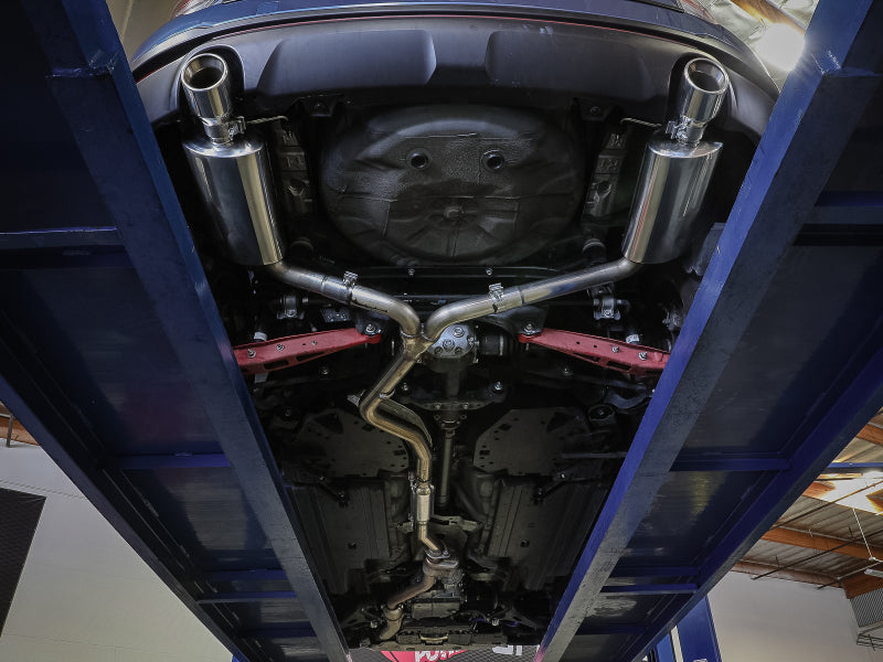 aFe Subaru Forester XT 14-18 H4-2.5L Takeda 2-1/2in to 2-1/4in  304 SS Cat-Back- Polished Tip 49-36804-P 49-36804-P Photo - Mounted