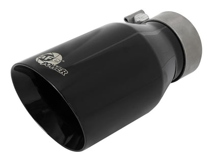 aFe MACH Force-Xp Univ 304 SS Double-Wall Clamp-On Exhaust Tip - Black - 3in Inlet - 4.5in Outlet 49T30454-B092 49T30454-B092 Photo - Primary
