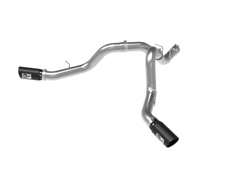 aFe Large Bore-HD 4in 409SS DPF-Back Exhaust System w/Black Tip 20 GM Diesel Trucks V8-6.6L (td) L5P 49-44126-B 49-44126-B Photo - Primary