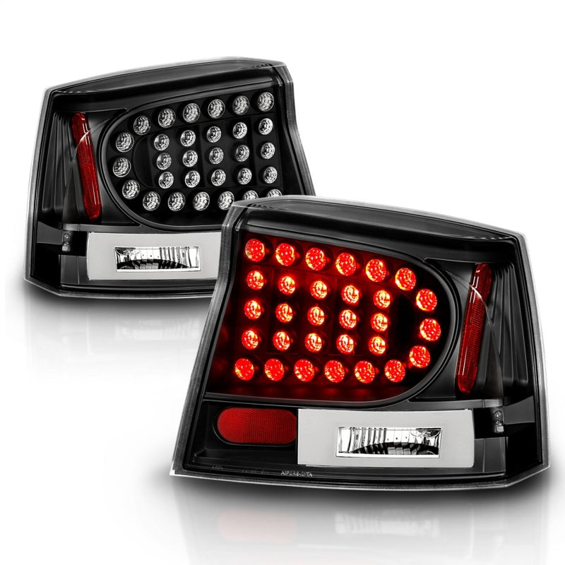 Anzo 2006-2008 Dodge Charger LED Taillights Black 321014 Photo - Unmounted