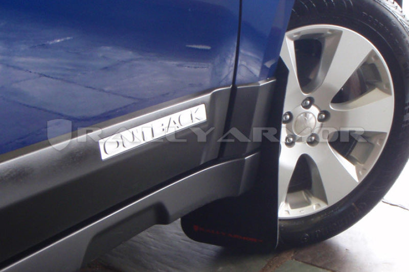 Rally Armor 2010+ Subaru Outback UR Black Mud Flap w/ Red Logo MF16-UR-BLK/RD User 1