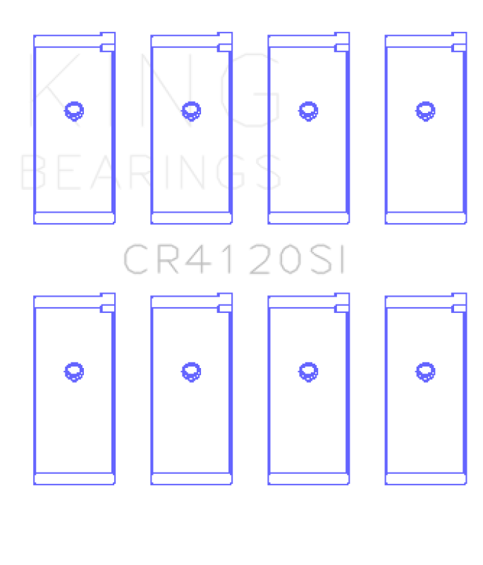 King Engine Bearings King Mitsubishi 4G63/64 DOHC (Size +0.5) Rod Bearing Set CR4120SI0.5 CR4120SI0.5 Photo - Primary