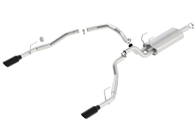 Borla 09-17 Dodge Ram 1500 5.7L V8 3in to Dual 2.5in Single Round Rolled Angle-Cut S-type Exhaust 140308BC 140308BC Photo - Primary