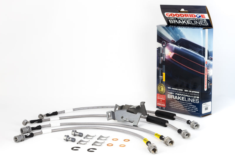 Goodridge 08-13 Chevrolet Silverado (w/ Rear Drum/Active Brake Control) SS Brake Lines 14124 14124 Photo - Primary