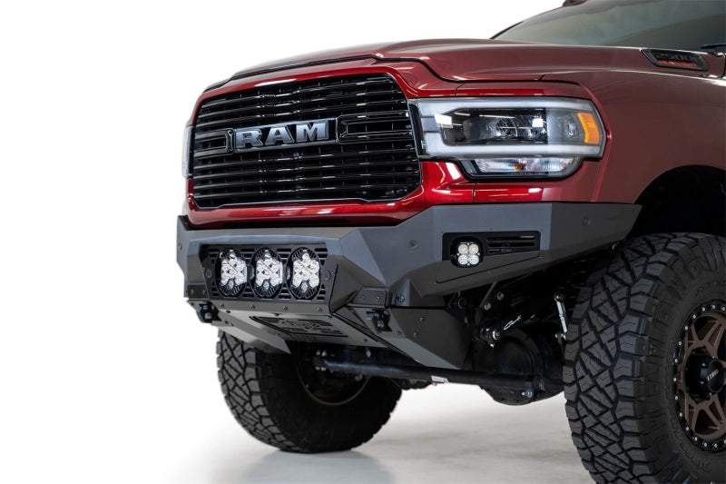 Addictive Desert Designs 19-21 Ram 2500/3500 Bomber HD Front Bumper (Baja Designs LP6 Mounts) F560014100103 F560014100103 Photo - Mounted