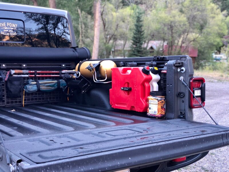 BuiltRight Industries 2020+ Jeep Gladiator Rear Passenger Bedside Rack 102112 102112 Photo - lifestyle view