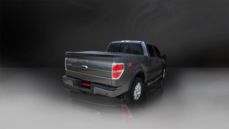 Corsa 10-10 Ford F-150 Raptor 5.4L V8 Black Sport Cat-Back Exhaust 14388BLK 14388BLK Photo - Mounted