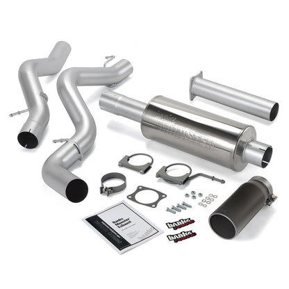 Banks Power 02-05 Chevy 6.6L EC/CCLB Monster Exhaust System - SS Single Exhaust w/ Black Tip 48634-B 48634-B Photo - Primary
