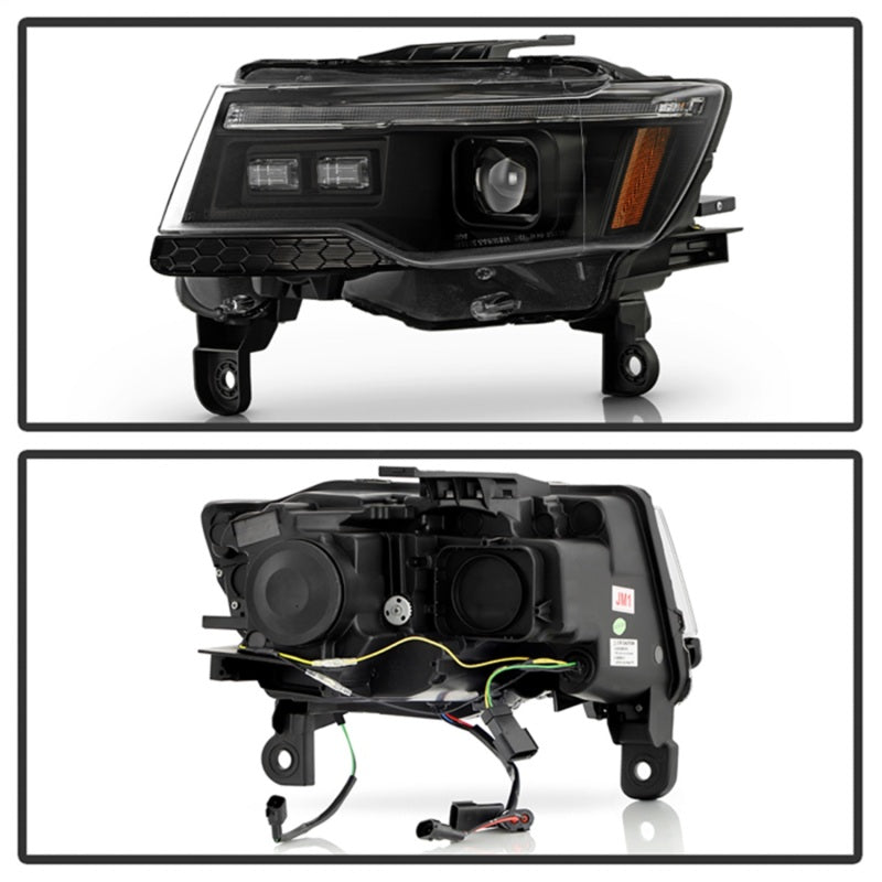 SPYDER 14-21 Jeep Grand Cherokee Proj Headlights - Halogen Model Only - PRO-YD-JGC14HALSI-SBGR-BK 5088949 5088949 Photo - Unmounted