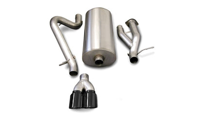 Corsa Performance 03-06 Hummer H2 6.0L V8 Black Sport 3" Single Rear Twin 4" Tips Cat-Ba 14216BLK Photo - Primary