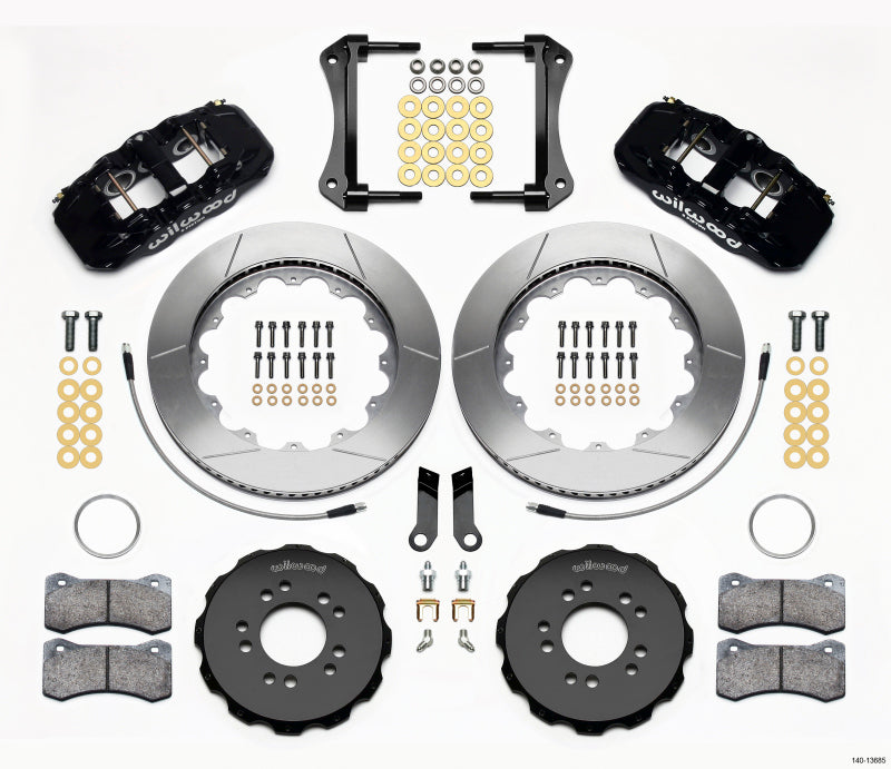Wilwood AERO6 Front Hat Kit 14.00 2005-2014 Mustang w/ BMR Suspn. w/Lines 140-13685 140-13685 Photo - Primary