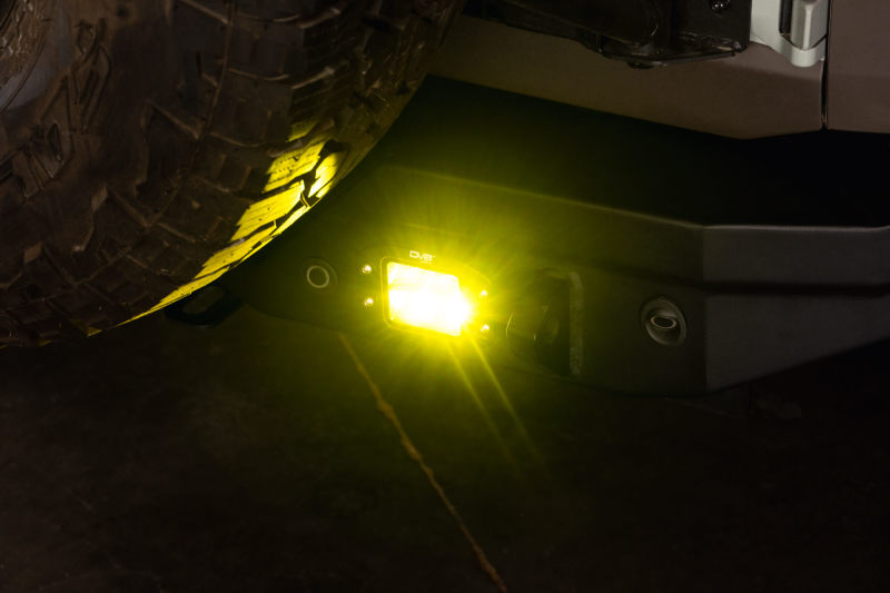 DV8 Offroad DV8 3-Inch Elite Series LED Amber Flush Mount Pod Light BE3FMW40W-A BE3FMW40W-A Photo - Unmounted