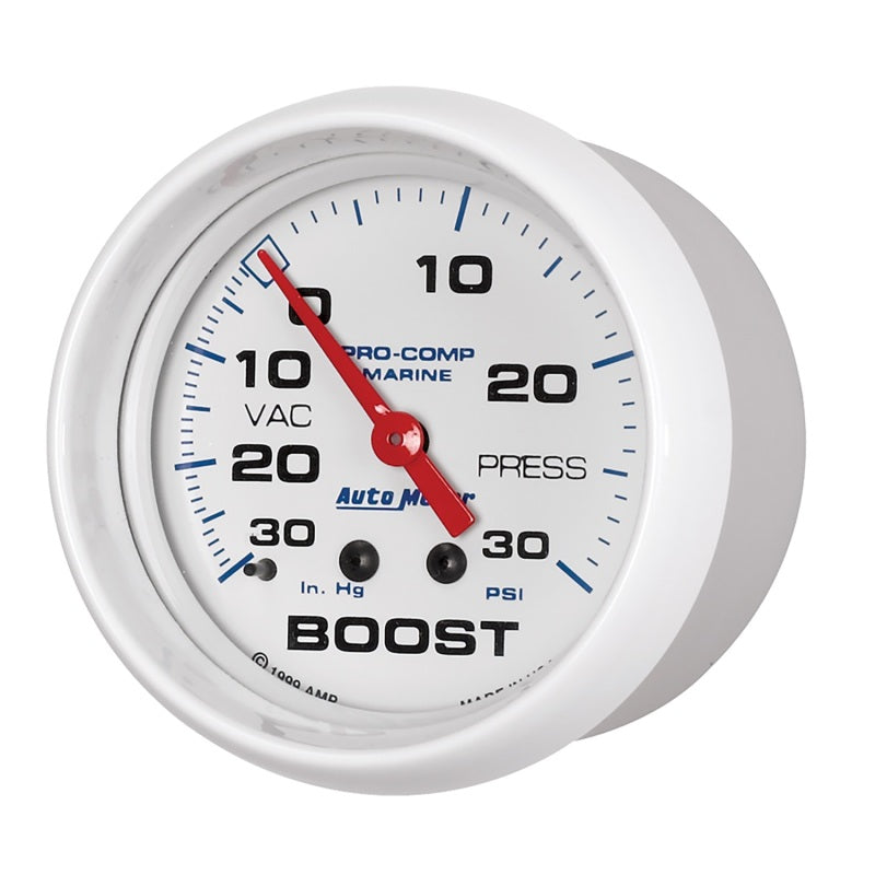 Autometer Marine White Series; Vacuum/Boost Gauge; Mechanical 200775 User 2