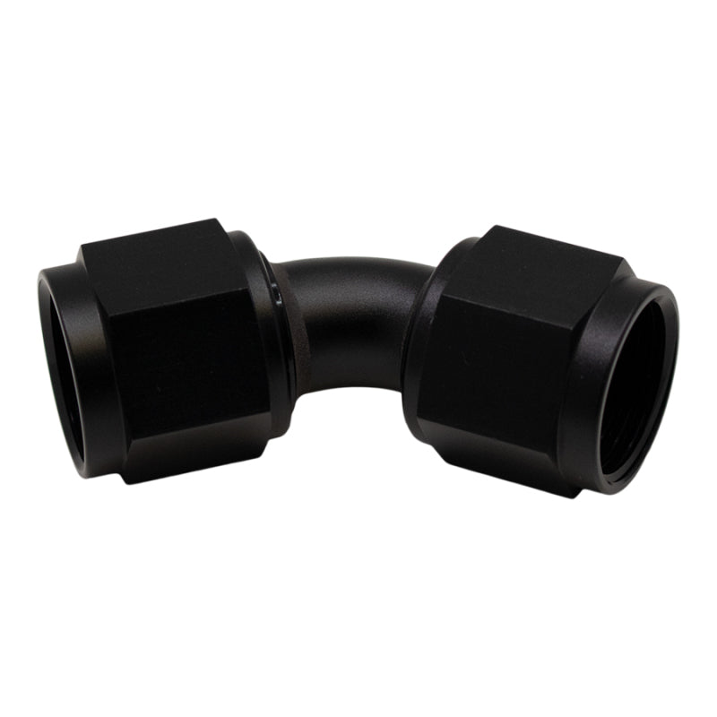 DeatschWerks 10AN Flare Female Swivel 45-Degree to 10AN Flare Female Swivel - Anodized Matte Black 6-02-0214-B 6-02-0214-B Photo - Primary