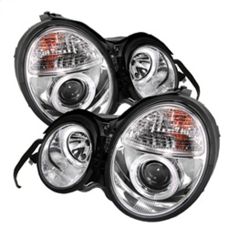 Spyder Mercedes Benz E-Class 95-99 Projector Headlights LED Halo Chrm PRO-YD-MBW21095-HL-C 5011282 5011282 Photo - Primary