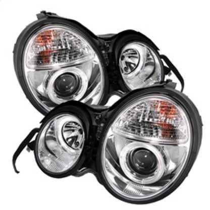 Spyder Mercedes Benz E-Class 95-99 Projector Headlights LED Halo Chrm PRO-YD-MBW21095-HL-C 5011282 5011282 Photo - Primary