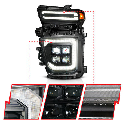 ANZO Z-Series 20-23 Chevy Silverado 2500/3500 Z-Series Full LED Proj Headlights Black - Driver Side 111619X-L 111619X-L User 1