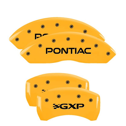 MGP 4 Caliper Covers Engraved Front Pontiac Rear Gxp Yellow Finish Black Char 2007 Pontiac Solstice 18030SPXPYL 18030SPXPYL Photo - Primary