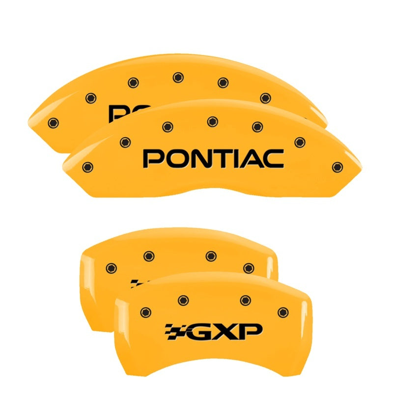 MGP 4 Caliper Covers Engraved Front Pontiac Rear Gxp Yellow Finish Black Char 2007 Pontiac Solstice 18030SPXPYL 18030SPXPYL Photo - Primary