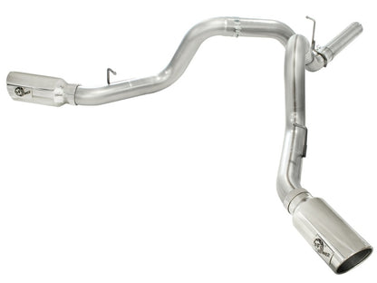 aFe  POWER 49-44043-P Large Bore-HD 4" 409 SS DPF-Back Exhaust System 49-44043-P Photo - Primary