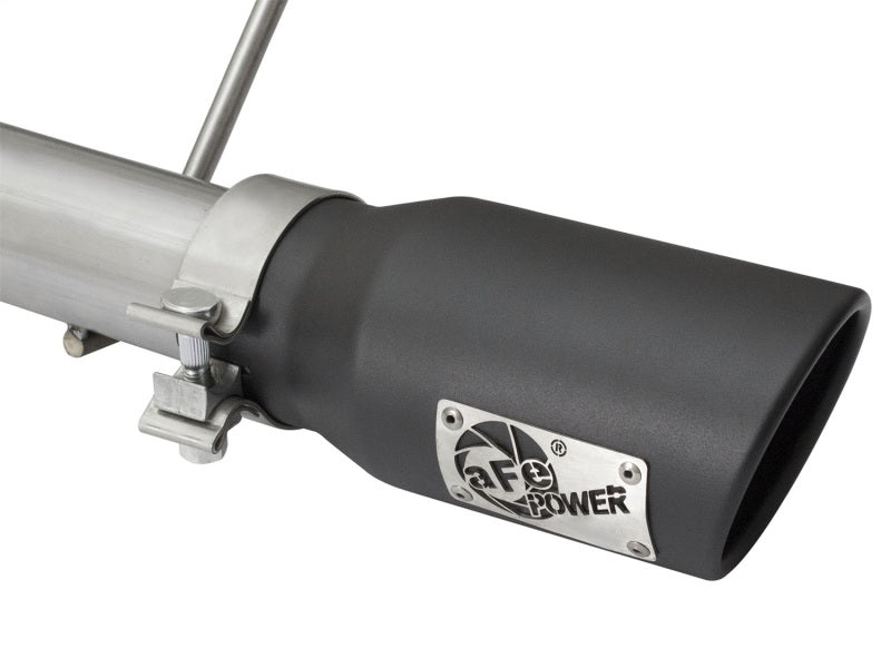 aFe Rebel Series 2-1/2in Stainless Steel Cat-Back Exhaust System w/Black T 49-48056-B Photo - Unmounted