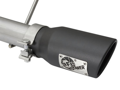 aFe Rebel Series 2-1/2in Stainless Steel Cat-Back Exhaust System w/Black T 49-48056-B Photo - Unmounted