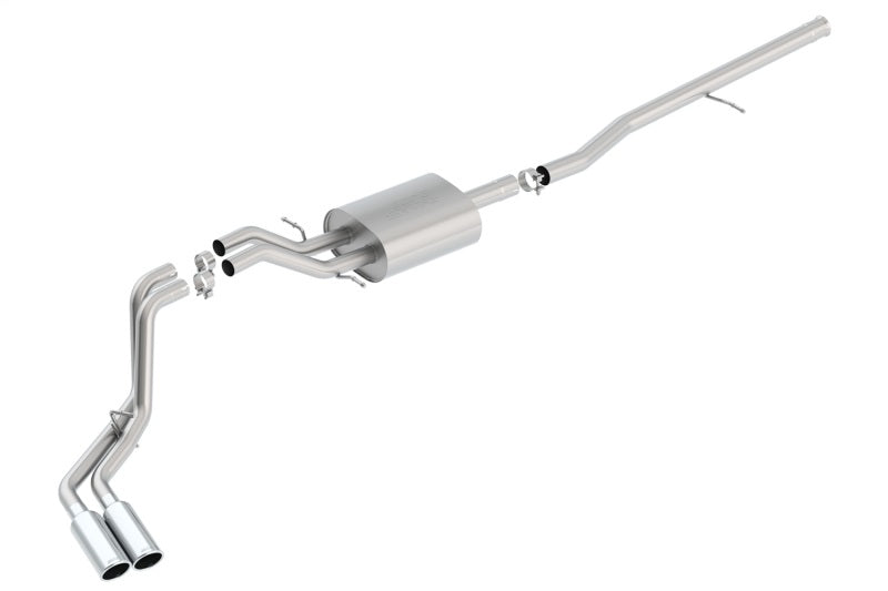 Borla S-Type Cat-Back 14 Sierra 1500 Ext. Cab Stnd Bed/CC Short Bed 143.5in WB Side Exit Exhaust 140550 140550 Photo - Primary