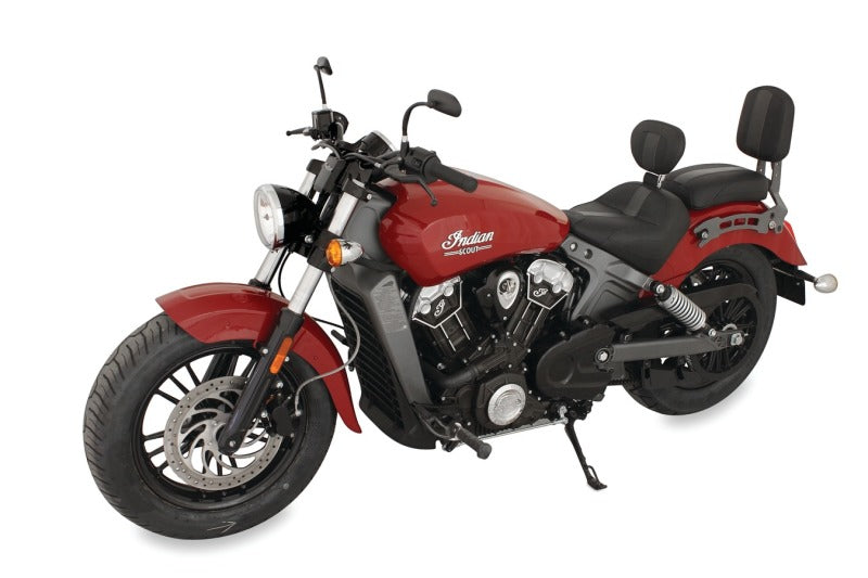 Mustang Motorcycle Mustang 15-21 Indian Scout Standard Touring Solo Seat w/Driver Backrest - Black 79507 79507 Photo - Primary