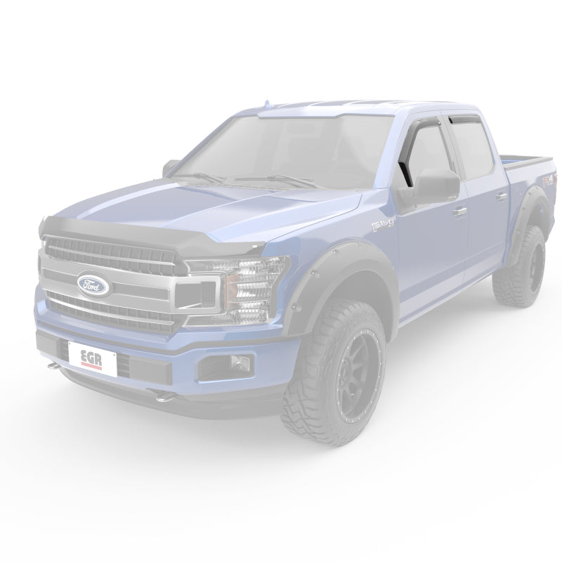 EGR 15+ Ford F150 Super Cab In-Channel Window Visors - Set of 4 - Matte (573475) 573475 573475 Photo - Mounted