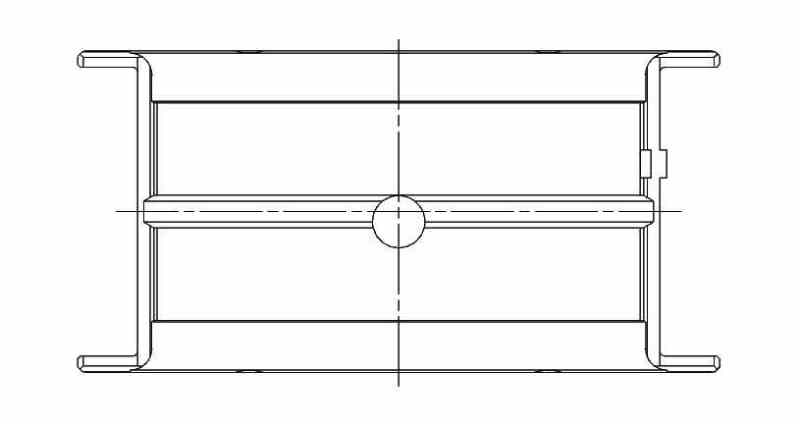 ACL Chevrolet V8 396/402/427/454 Race Series 10 Oversize Main Bearing Set - CT-1 Coated 5M829HC-10 5M829HC-10 Technical Drawing
