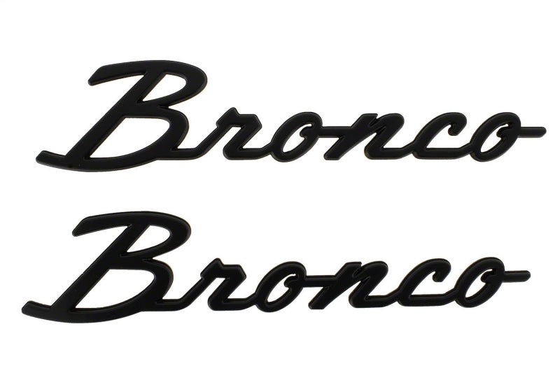Ford Racing 2021+ Bronco Classic Script Fender Badges - Matte Black (Pair) M-1447-BSMB M-1447-BSMB Photo - Primary