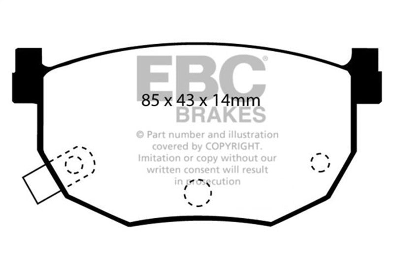 EBC DP4528R Yellow Stuff Rear Brake Pads for Nissan S13 S14 DP4528R Photo - Primary