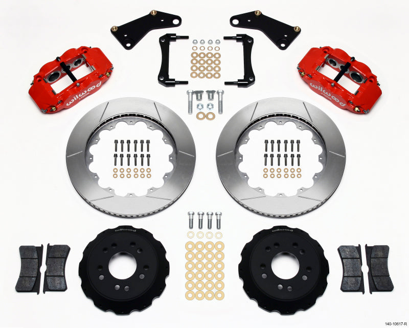 Wilwood Narrow Superlite 6R Front Hat Kit 14.00in Red 65-82 Corvette C2/C3 140-10617-R 140-10617-R Photo - Primary