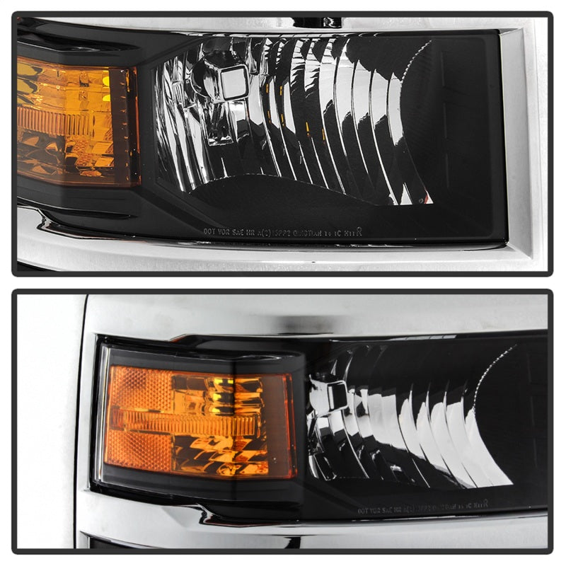 SPYDER xTune 14-15 Chevy Silverado 1500 (New Body) OEM Style Headlights w/Trim - Blk (HD-JH-CS14-CC-BK) 9042447 9042447 Photo - Unmounted