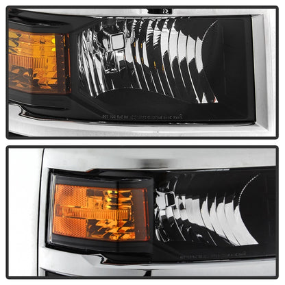 SPYDER xTune 14-15 Chevy Silverado 1500 (New Body) OEM Style Headlights w/Trim - Blk (HD-JH-CS14-CC-BK) 9042447 9042447 Photo - Unmounted