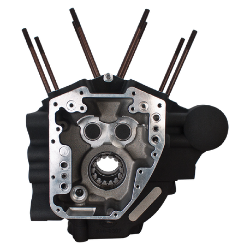 S&S Cycle 07-16 BT Engines w/ Stock Bore Super Stock T2 Crankcase - Wrinkle Black 310-0367A 310-0367A User 1