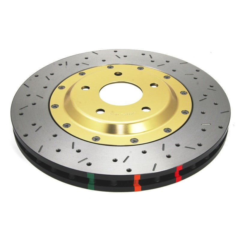 DBA 05-12 Corvette C6 w/Z06 pkg Front Drilled & Slotted 5000 Series 2 Piece Rotor Assembled w/ Gold 52992GLDXS 52992GLDXS Photo - out of package