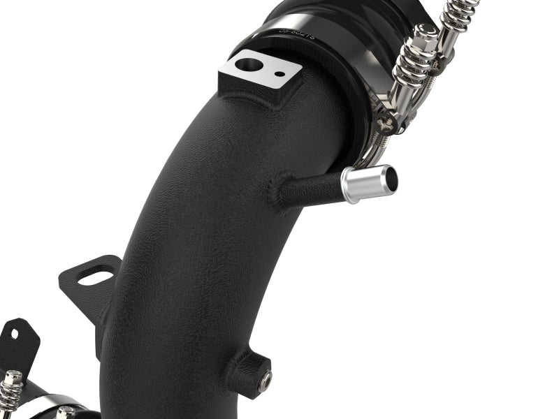 aFe 21-22 Ford Bronco V6-2.7Ltt BladeRunner 2.75in Alum Cold Charge Pipe - Black 46-20589-B 46-20589-B Photo - Close Up