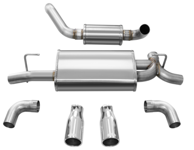 Corsa 18+ Jeep Wrangler JL 2.5in Dual Rear Exit Polished Tips Touring Axle-Back Exhaust 21016 21016 Photo - Primary