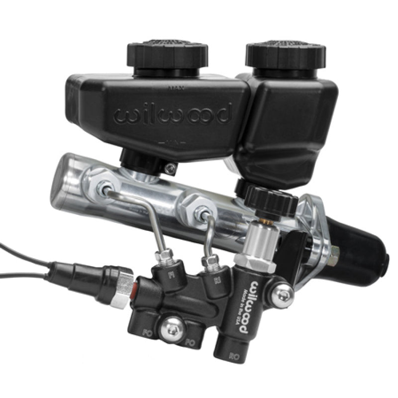 Wilwood Remote Tandem M/C Kit w/Brkt and Valve - 1in Bore Black 261-16962-BK 261-16962-BK User 1