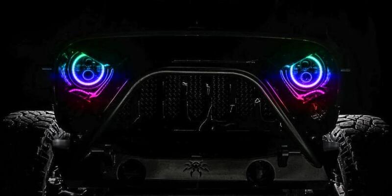 ORACLE Lighting Oracle Jeep Wrangler JL/Gladiator JT 7in. High Powered LED Headlights (Pair) - Dynamic - Dynamic 5769J-332 5769J-332 Photo - lifestyle view