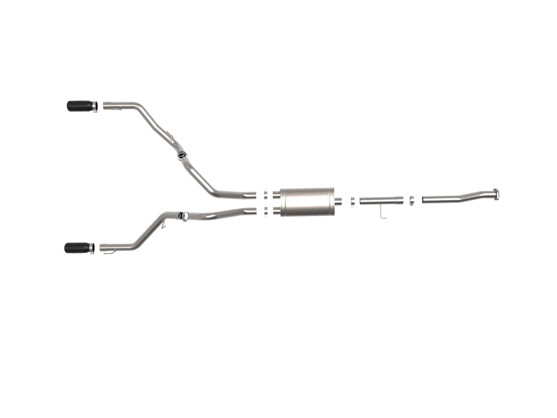 aFe Vulcan Series 3in 304SS Cat-Back w/ Black Tips 15-20 Ford F-150 V6 2.7L/35L(tt) / V8 5.0L 49-33130-B 49-33130-B Photo - Unmounted