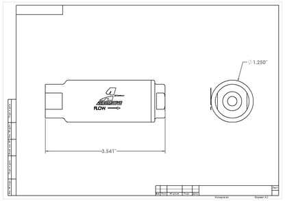 Aeromotive 100 Micron Element for 3/8'' NPT Filters 12616 Technical Drawing